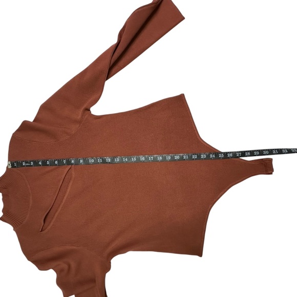 Fashion Nova Cut Out and Play Brown Ribbed Bodysuit Size 3X NWT - Picture 6 of 9